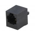 RJJU-64-1407-E1V-088; Socket; RJ11; PIN: 4; Cat: 5; Layout: 6p4c; THT; straight; ENCITECH