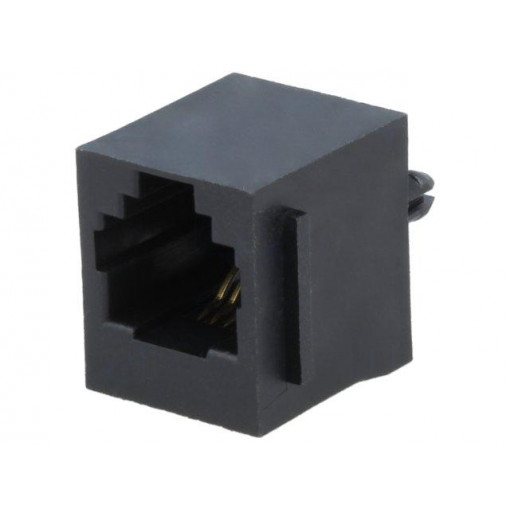 RJJU-64-1410-E1V-088; Socket; RJ11; PIN: 4; Cat: 5; Layout: 6p4c; THT; straight; ENCITECH