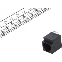 RJJU-66-141-E1V-083; Socket; RJ12; PIN: 6; Cat: 5; Layout: 6p6c; SMT; vertical; ENCITECH