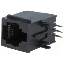 RJJU-66-147-E7V-010; Socket; RJ12; PIN: 6; Cat: 5; Layout: 6p6c; THT; angled; ENCITECH