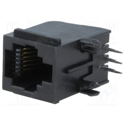 RJJU-66-147-E7V-010; Socket; RJ12; PIN: 6; Cat: 5; Layout: 6p6c; THT; angled; ENCITECH
