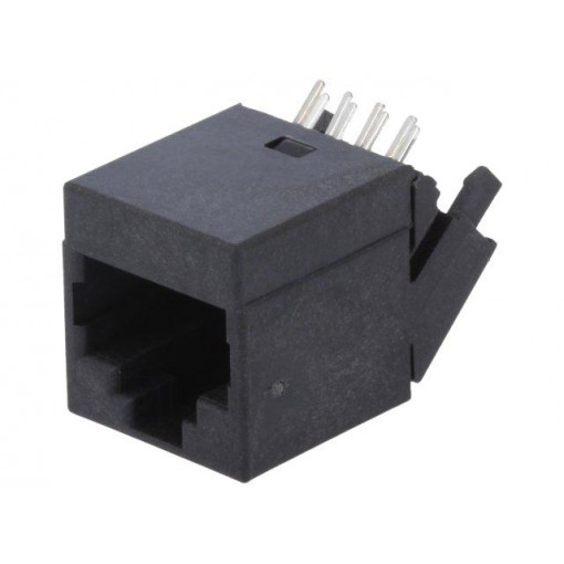 RJJU-88-142-E7A-025; Socket; RJ45; PIN: 8; Cat: 5; Layout: 8p8c; THT; angled; ENCITECH