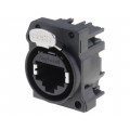 RJX8FA3HB; Socket; RJ45; XLRnet; Cat: Class D; with push button; THT; AMPHENOL