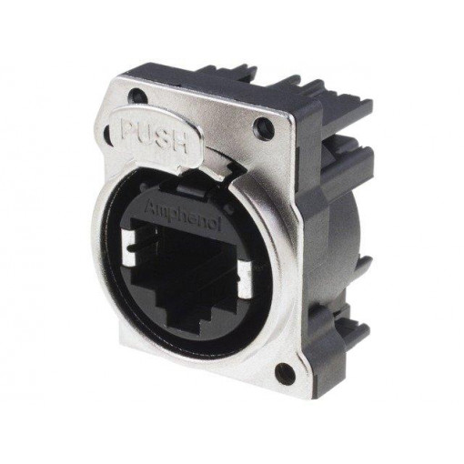 RJX8FB5HB; Socket; RJ45; XLRnet; Cat: 5e; with push button; THT; angled 90°; AMPHENOL