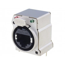 RJX8FB5HRGEB; Socket; RJ45; XLRnet; Cat: 5e; shielded,with LED,with push button; AMPHENOL