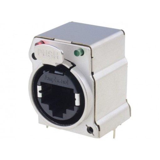 RJX8FB5HRGEB; Socket; RJ45; XLRnet; Cat: 5e; shielded,with LED,with push button; AMPHENOL