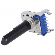 RK12L1210C0R; Potentiometer: shaft; 50mW; 10kΩ; ±20%; 300°; for PCB; Shaft: 6mm; ALPS