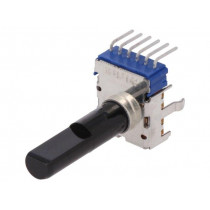 RK12L123000E; Potentiometer: shaft; 50mW; 50kΩ; ±20%; 300°; for PCB; Shaft: 6mm; ALPS