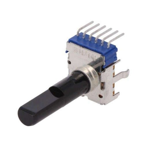 RK12L123000E; Potentiometer: shaft; 50mW; 50kΩ; ±20%; 300°; for PCB; Shaft: 6mm; ALPS