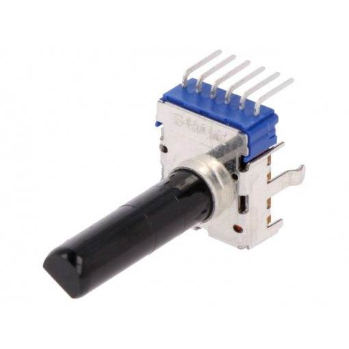 RK12L1230C0T; Potentiometer: shaft; 50mW; 10kΩ; ±20%; 300°; for PCB; Shaft: 6mm; ALPS