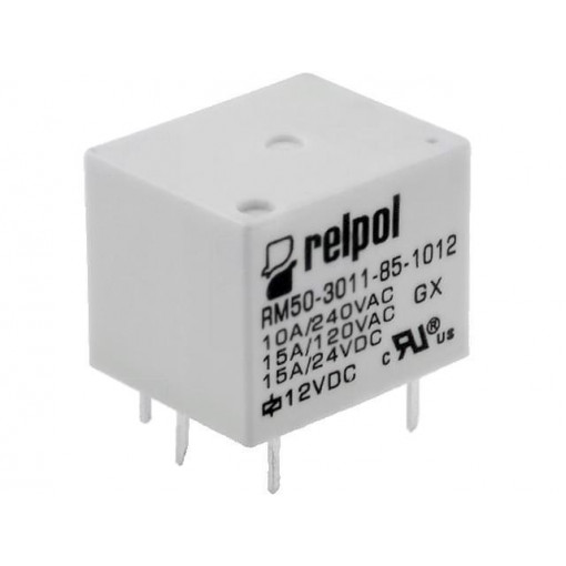 RM50-3011-85-1012; Relay: electromagnetic; SPDT; Ucoil: 12VDC; 10A/240VAC; 15A/24VDC; RELPOL