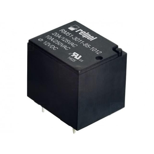 RM51-3011-85-1012; Relay: electromagnetic; SPDT; Ucoil: 12VDC; 10A/250VAC; 10A/30VDC; RELPOL
