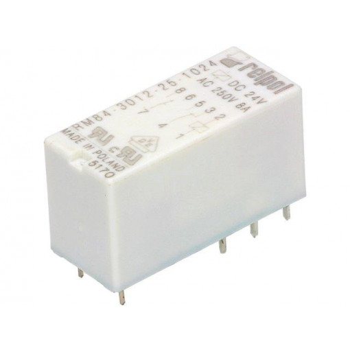 RM84-3012-25-1024; Relay: electromagnetic; DPDT; Ucoil: 24VDC; 8A/250VAC; 8A/24VDC; 8A; RELPOL