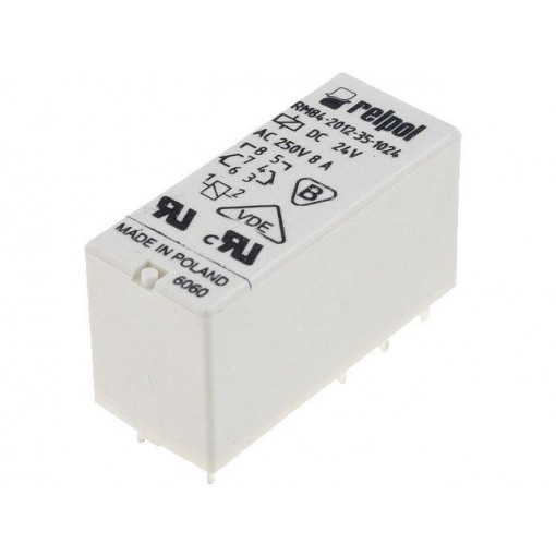 RM85-2011-35-1024; Relay: electromagnetic; SPDT; Ucoil: 24VDC; 16A/250VAC; 16A/24VDC; RELPOL