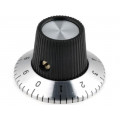 RN-113A; Knob; with flange; plastic; Øshaft: 6.35mm; Ø15x18.1mm; SCI RN-113A; Knob; with flange; plastic; Øshaft: 6.35mm; Ø15x18.1mm; SCI