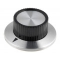 RN-114B; Knob; with flange; plastic; Øshaft: 6.35mm; Ø23.8x14.8mm; SCI RN-114B; Knob; with flange; plastic; Øshaft: 6.35mm; Ø23.8x14.8mm; SCI