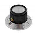 RN-117A; Knob; with flange; plastic; Øshaft: 6.35mm; Ø15.2x14.2mm; SCI RN-117A; Knob; with flange; plastic; Øshaft: 6.35mm; Ø15.2x14.2mm; SCI