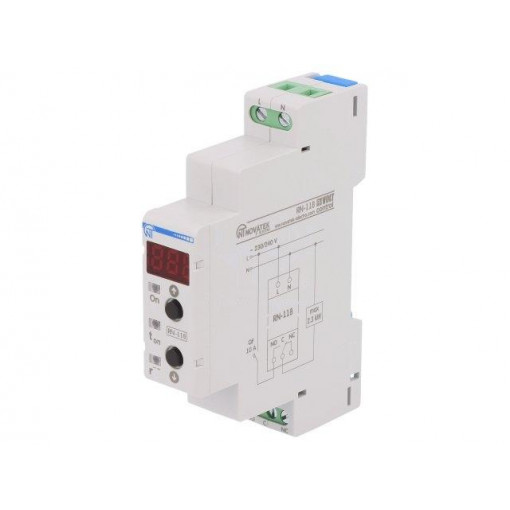 RN-118; Module: voltage monitoring relay; 230VAC; DIN; SPDT; 5÷900s; NOVATEK ELECTRO