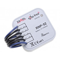 RNP-02; Wireless transmitter; EXTA FREE; IP20; 3VDC; flush mount; 23g; ZAMEL RNP-02; Wireless transmitter; EXTA FREE; IP20; 3VDC; flush mount; 23g; ZAMEL