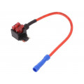 ; Splitter; automotive ACN; 10A; mini fuse x2; 1mm2; Colour: red; 4CARMEDIA