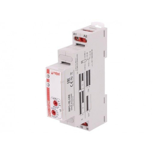 RPC-1E-UNI; Timer; 1s÷10days; SPDT; 24VDC/16A,250VAC/16A; 12÷240VAC; DIN; IP20; RELPOL