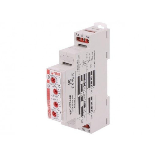 RPC-1ER-UNI; Timer; 1s÷10days; SPDT; 24VDC/16A,250VAC/16A; 12÷240VAC; DIN; IP20; RELPOL