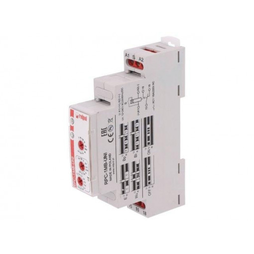 RPC-1MB-UNI; Timer; 1s÷10days; SPDT; 24VDC/16A,250VAC/16A; 12÷240VAC; DIN; IP20; RELPOL