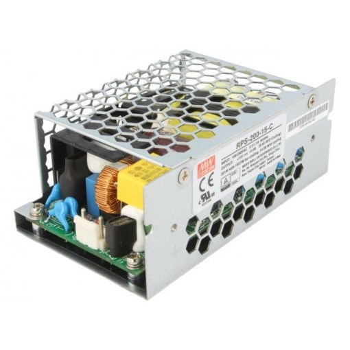 RPS-200-15-C; Power supply: switched-mode; open; 200W; 113÷370VDC; 80÷264VAC; MEAN WELL