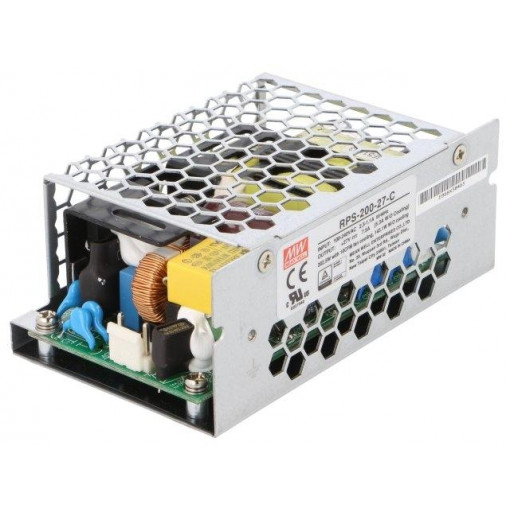 RPS-200-27-C; Power supply: switched-mode; open; 200W; 113÷370VDC; 80÷264VAC; MEAN WELL