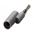 0201647; Plug; 4mm banana; grey; non-insulated; PHOENIX CONTACT