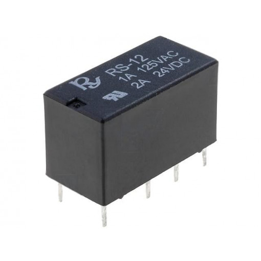 RS-12; Relay: electromagnetic; DPDT; Ucoil: 12VDC; 1A/120VAC; 1.25A/30VDC; Recoy/RAYEX ELECTRONICS