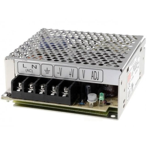 RS-50-5; Power supply: switched-mode; modular; 50W; 5VDC; 99x97x36mm; 10A; MEAN WELL RS-50-5; Power supply: switched-mode; modular; 50W; 5VDC; 99x97x36mm; 10A; MEAN WELL