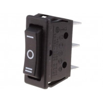 RS1033C6BK; ROCKER; SP3T; Pos: 3; ON-OFF-ON; 15A/250VAC; black; none; 35mΩ; 
