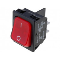 R13-117B-01-BR-2D-N-2; ROCKER; DPST; Pos: 2; OFF-ON; 10A/250VAC; red; neon lamp 250V; 50mΩ; SCI