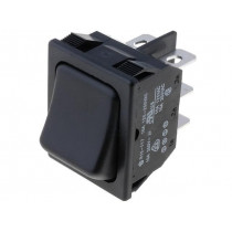 R13-117C-01-BB-0D; ROCKER; DPDT; Pos: 2; ON-ON; 10A/250VAC; black; none; 50mΩ; UL94V-2; SCI