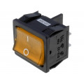 R13-33B-02-BY-2D-N-2; ROCKER; DPST; Pos: 2; OFF-ON; 6A/250VAC; orange; neon lamp 250V; SCI