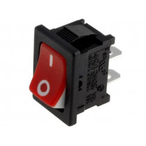 R13-66A-02-BRW2; ROCKER; SPST; Pos: 2; OFF-ON; 10A/250VAC; red-white; none; 50mΩ; SCI