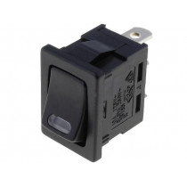 R13-66B4W-02-BBR-L1; ROCKER; SPST; Pos: 2; OFF-ON; 10A/250VAC; black; 50mΩ; Body: black; SCI