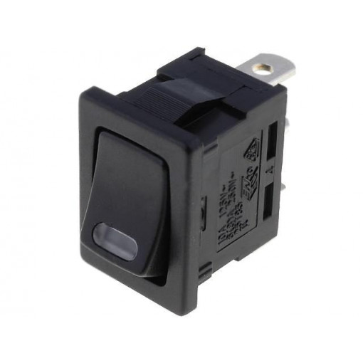 R13-66B4W-02-BBR-L1; ROCKER; SPST; Pos: 2; OFF-ON; 10A/250VAC; black; 50mΩ; Body: black; SCI