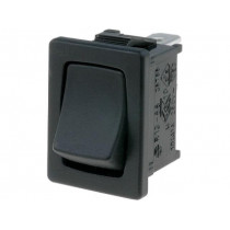 R13-66A-02; ROCKER; SPST; Pos: 2; OFF-ON; 10A/250VAC; black; none; 50mΩ; UL94V-2; SCI