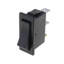 R13-91F-01-BB-0D; ROCKER; SPST; Pos: 2; OFF-(ON); 10A/250VAC; black; none; 50mΩ; SCI