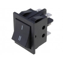 RS2023C7BK; ROCKER; DPDT; Pos: 2; ON-ON; 15A/250VAC; black; none; 35mΩ; -30÷80°C; 