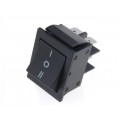 RS2032C0BK; ROCKER; DP3T; Pos: 3; ON-OFF-ON; 15A/250VAC; black; none; 35mΩ; 