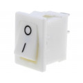 ; ROCKER; SPST; Pos: 2; OFF-ON; 3A/250VAC; white; none; 35mΩ; -30÷80°C; 