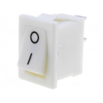 ; ROCKER; SPST; Pos: 2; OFF-ON; 3A/250VAC; white; none; 35mΩ; -30÷80°C; 