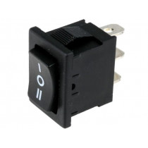 RSM1232C0BK; ROCKER; SP3T; Pos: 3; (ON)-OFF-(ON); 3A/250VAC; black; none; 35mΩ; 