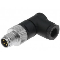69545 RSMCW 4; Connector: M8; male; PIN: 4; angled 90°; for cable; plug; LUMBERG AUTOMATION
