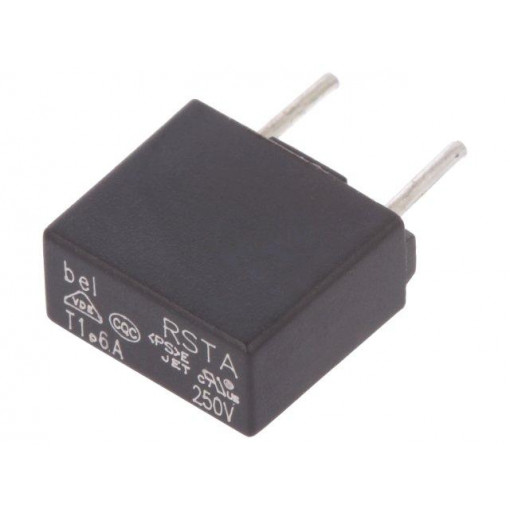 0697A1600-01; Fuse: fuse; time-lag; 1.6A; 250VAC; 63VDC; 8,4x4x7,8mm; Package: bag; BEL FUSE