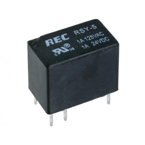 RSY-5; Relay: electromagnetic; SPDT; Ucoil: 5VDC; 0.5A/125VAC; 1A/24VDC; Recoy/RAYEX ELECTRONICS
