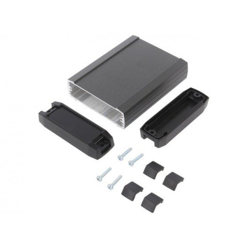 P31150201; Enclosure: with panel; 50; X: 82mm; Y: 130mm; Z: 27mm; aluminium; RETEX